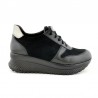 Sneakersy czarne skórzane na platformie 1943