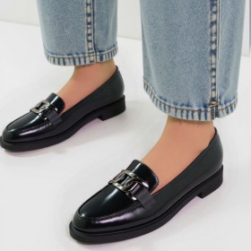 Elegancki Loafer w Kolorze Czarnym 2175 1008