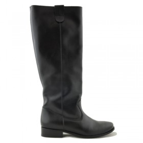 Klasyczne Kozaki Damskie - Czarne na niskim obcasie 2003