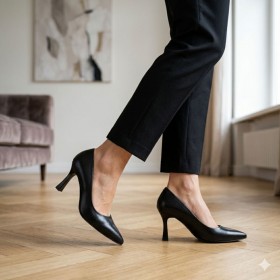 Skórzane szpilki „Essential Black”