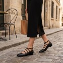 Baleriny damskie z paskami skórzane | eska-buty.pl