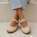 Baleriny barefoot zamszowe beżowe | eska-buty.pl