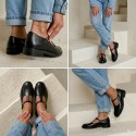 Mary Jane czarne buty damskie skórzane | eska-buty.pl